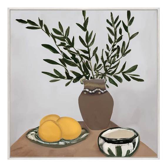 Cyprus Mocha Box Framed Canvas in 122 x 122cm