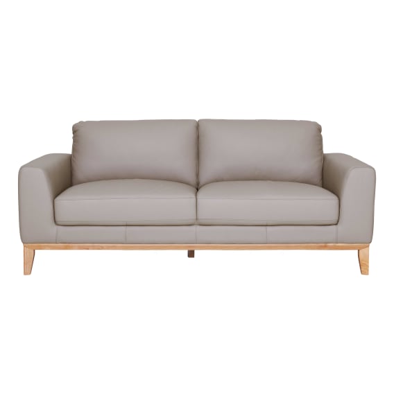 Dante 3 Seater Sofa in Leather Light Mocha