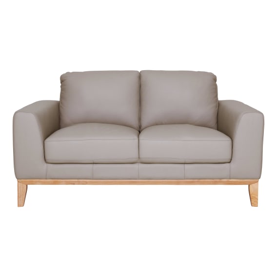 Dante 2 Seater Sofa in Leather Light Mocha