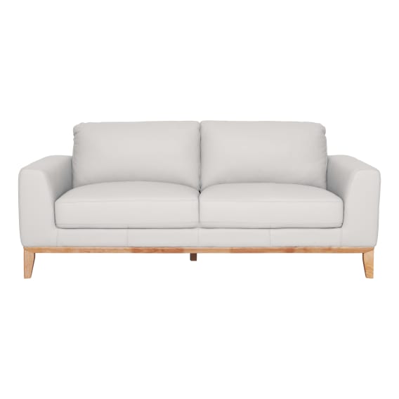 Dante 3 Seater Sofa in Leather Pure White