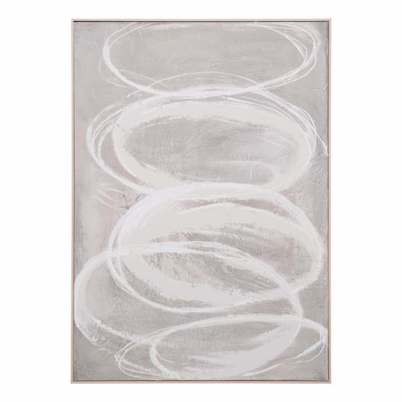 Dancing Spirals Design 1 Box Framed Canvas in 100 x 140cm