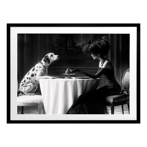 Date Night Framed Print in 105 x 84cm
