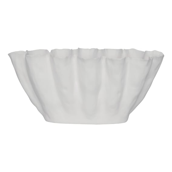Dahlia Bowl 40x18cm in White