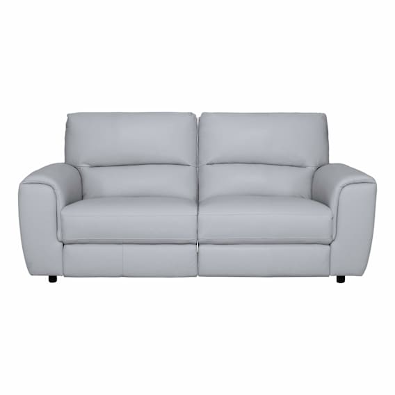 Dakota 2 Seater Recliner Sofa in Leather Pewter