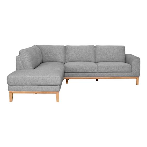 Dante 2.5 Seater Sofa + Chaise LHF in Prince Grey