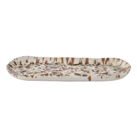 Dakota Platter Small 29x1.5cm in Ivory / Chocolate