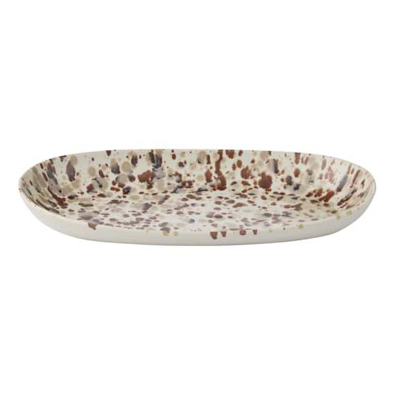 Dakota Platter Large 33.5x3.5cm in Ivory / Chocolate
