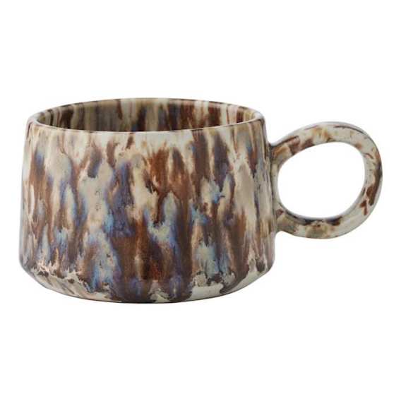 Dakota Mug 14x7cm in Ivory / Chocolate
