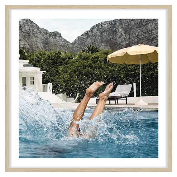 Dip Framed Print in 84 x 84cm Natural