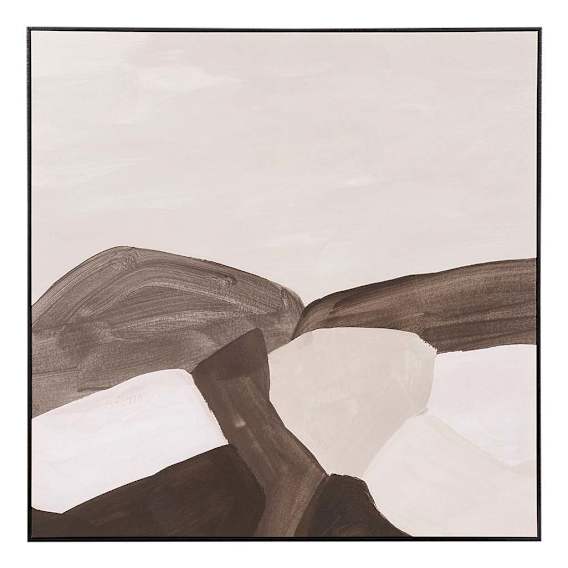 Donovan Natural 1 Box Framed Canvas in 100 x 100cm