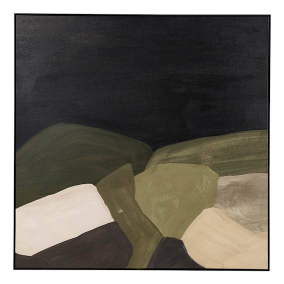 Donovan Olive 1 Box Framed Canvas in 100 x 100cm