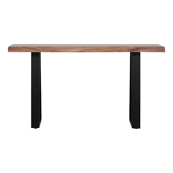 Draper Live Edge Console Table 140cm in Acacia / Black