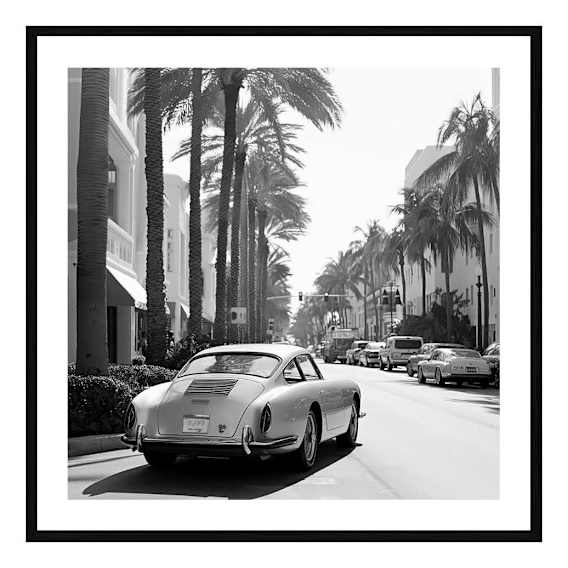 Drive By Framed Print in 84 x 84cm