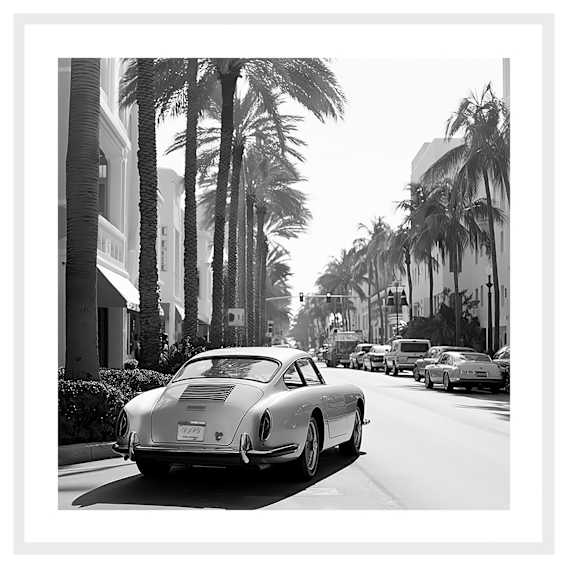 Drive By Framed Print in 118 x 118cm