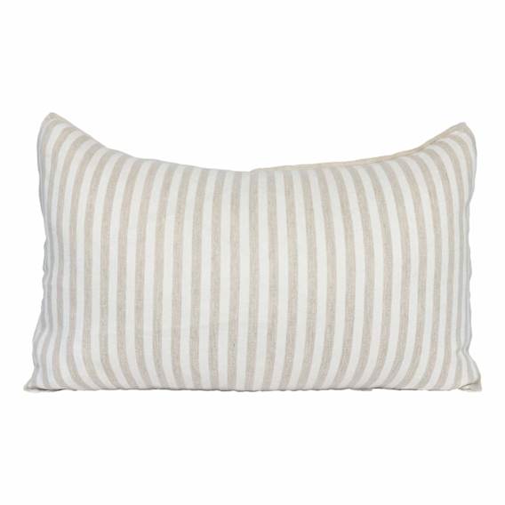 Drift Feather Fill Cushion 60x40cm in White / Natural