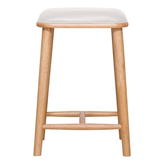 Dune Bar Stool in PU White / Clear