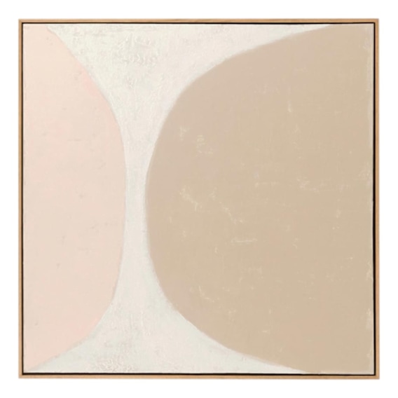 Ellipse Blush Box Framed Canvas in 104 x 104cm