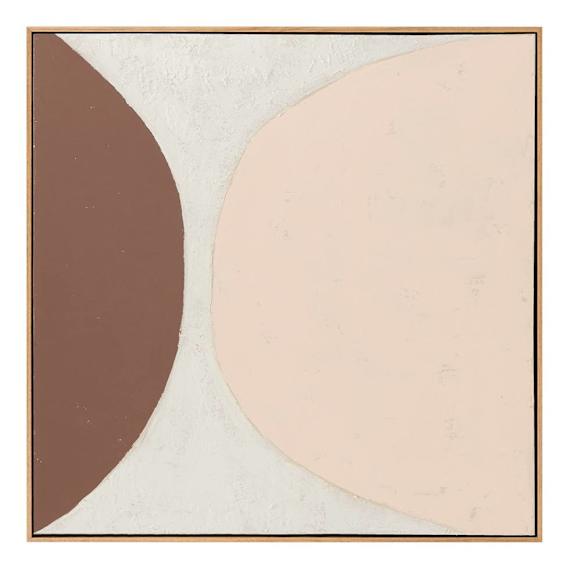 Ellipse Maroon Box Framed Canvas in 104 x 104cm
