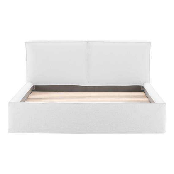 Ella Loose Cover Queen Bed Frame in Lis White