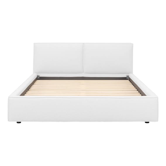 Ella Fixed Cover King Bed Frame in Lis White