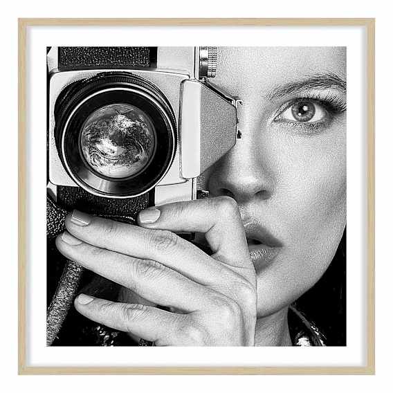 Elle Framed Print in 84 x 84cm