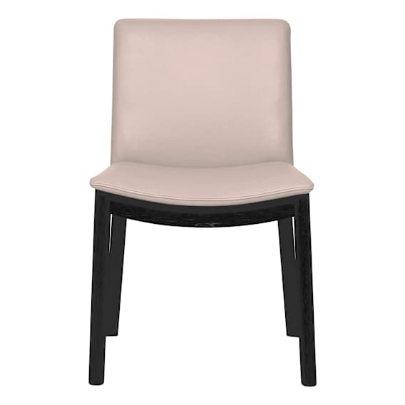Everest Dining Chair in Leather Light Mocha / Black