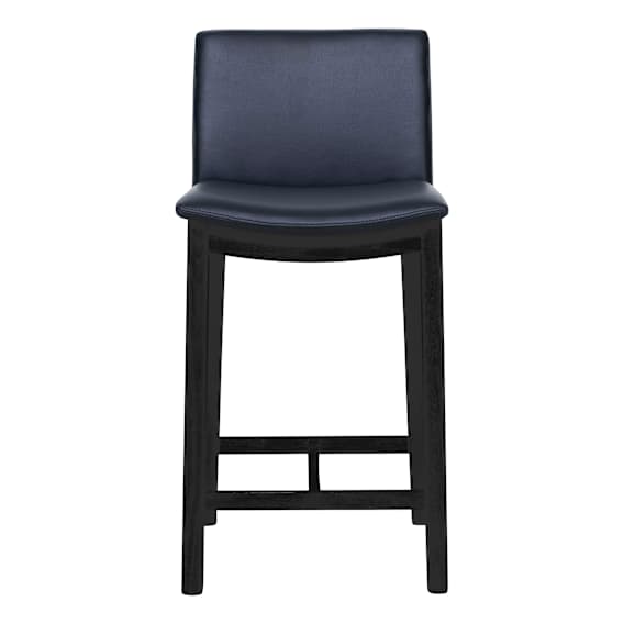 Everest Bar Chair in Leather Black / Black