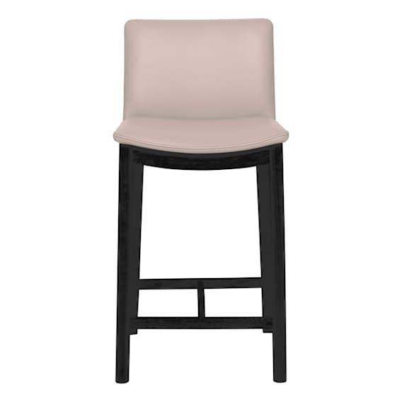 Everest Bar Chair in Leather Light Mocha / Black
