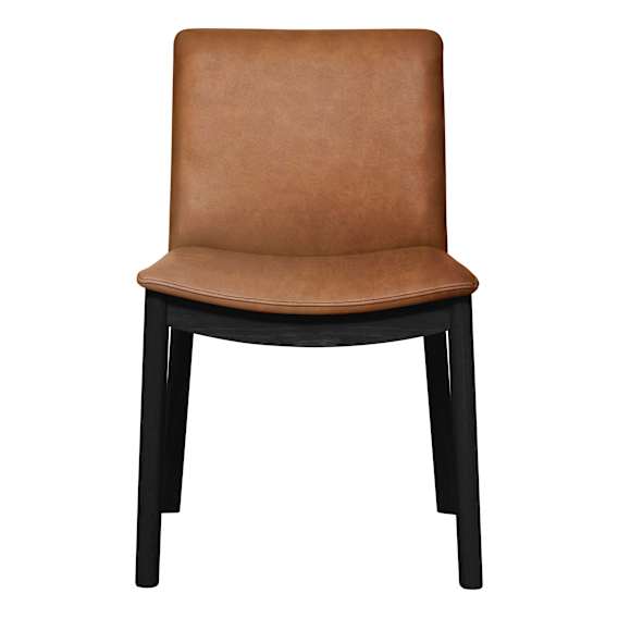 Everest Dining Chair in Urbane Leather Dark Brown / Black