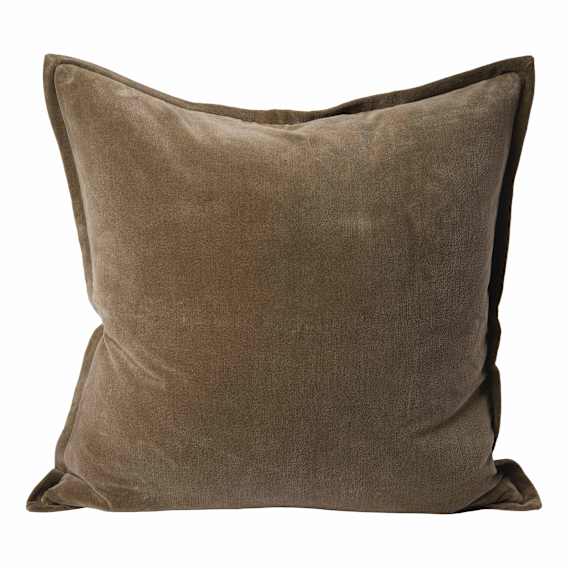 Evelyn Feather Fill Cushion 60x60cm in Olive