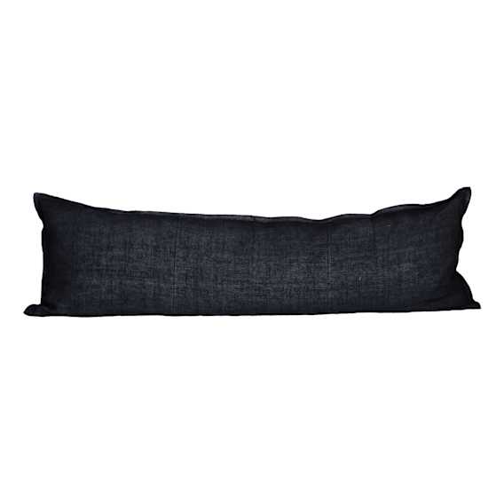 Evelyn Feather Fill Cushion 120x40cm in Midnight