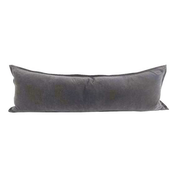 Evelyn Feather Fill Cushion 120x40cm in Slate