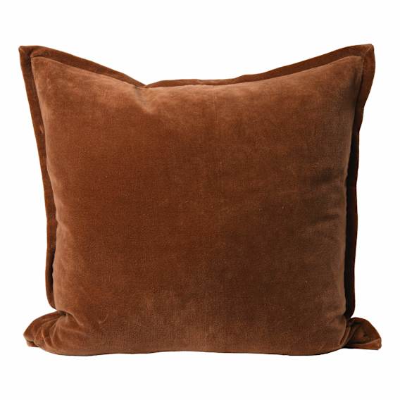 Evelyn Feather Fill Cushion 60c60cm in Nutmeg