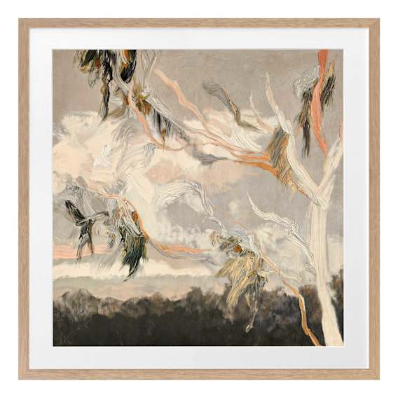 Evening Gum Leaves Framed Print in 84 x 84cm