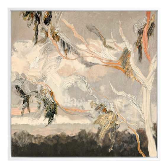 Evening Gum Leaves Box Framed Canvas in 63 x 63cm