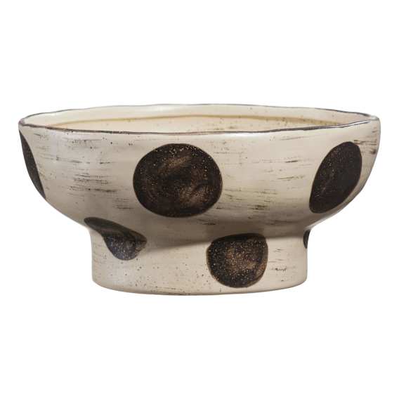 Farrah Bowl 30x14cm in Chocolate Spot