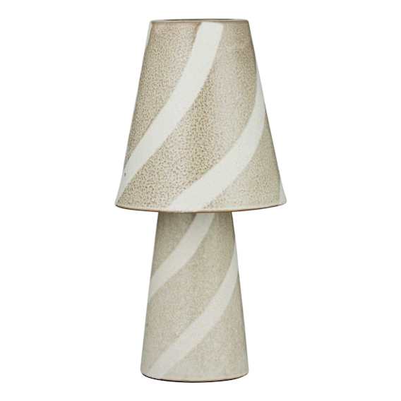 Faro Table Lamp 19x42cm in Tan / Ivory