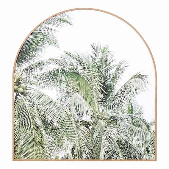 Faded Palms Box Framed Canvas in 80 x 85cm