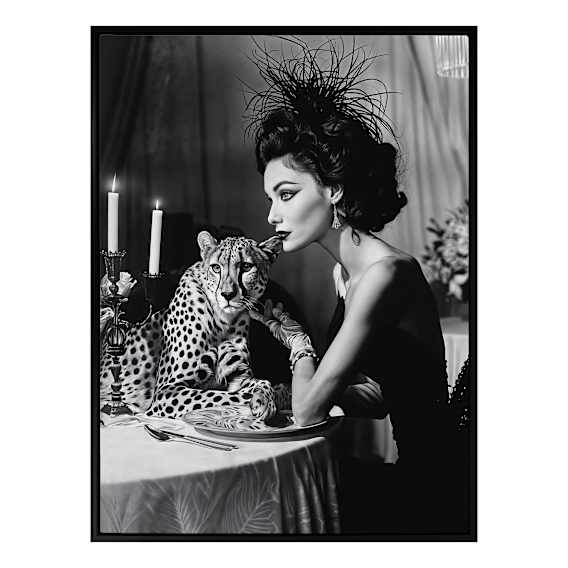 Feline Couture Box Framed Canvas in 93 x 123cm