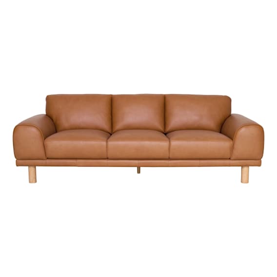 Felix 3 Seater Sofa in Jersey Leather Camel