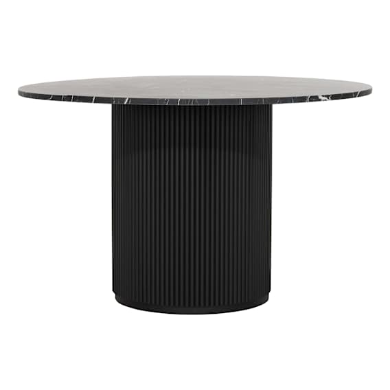 Fonda Round Dining Table 120cm in Black / Marble