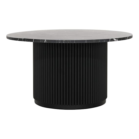 Fonda Round Coffee Table 84cm in Black / Marble