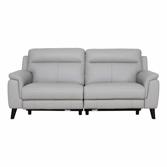 Forbes 3 Seater Recliner Sofa in Leather Pewter