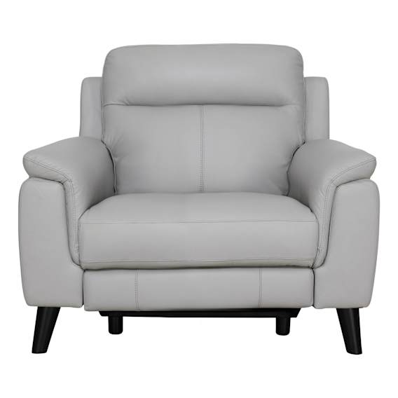 Forbes Recliner Armchair in Leather Pewter