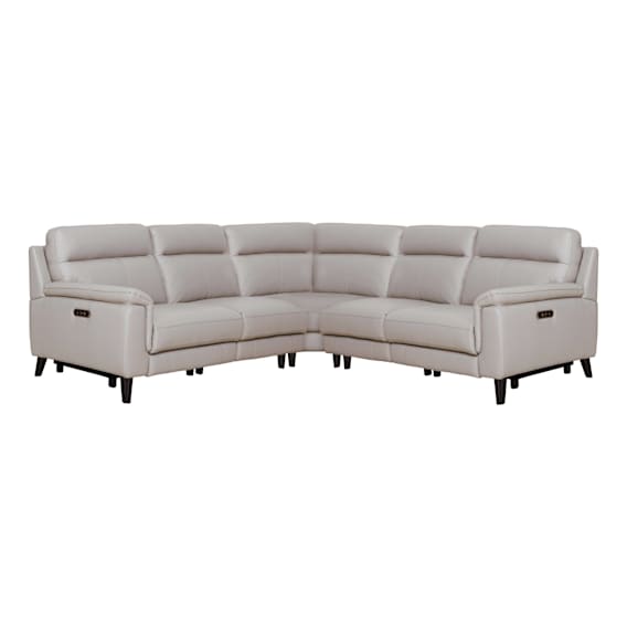 Forbes Modular Recliner Sofa in Leather Light Mocha