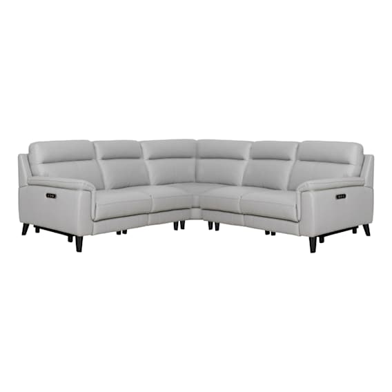 Forbes Modular Recliner Sofa in Leather Pewter