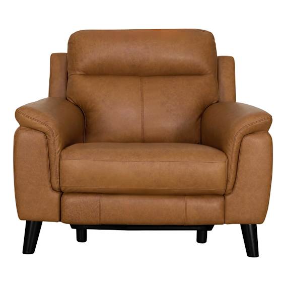 Forbes Recliner Armchair in Urbane Leather Light Brown