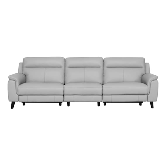Forbes 3.5 Seater Recliner Sofa in Leather Pewter
