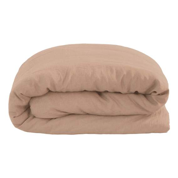 French Flax Linen Quilt Cover Set King in Tea Rose