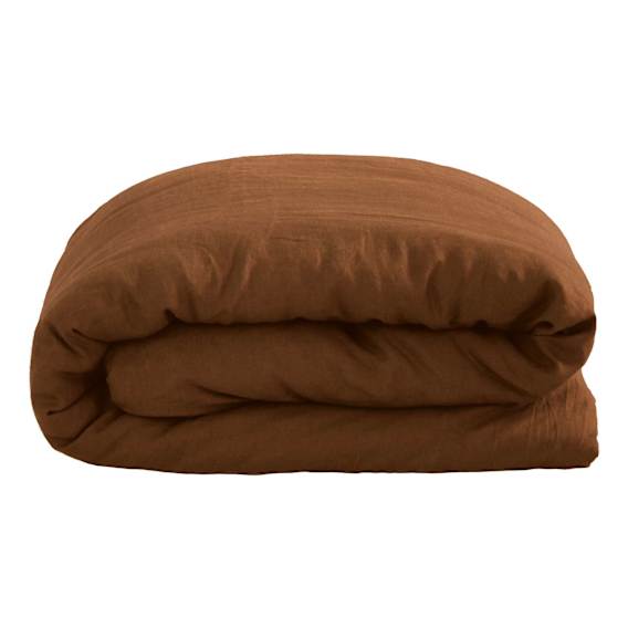 French Flax Linen Quilt Cover Set Queen in Hazel